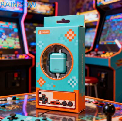 USB 케이블 포장용 핫 스탬핑 마감 처리된 맞춤형 수량 350g 두께 종이 상자