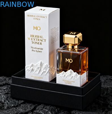 향수 선물 상자에 대한 금 스탬핑 및 엠브로싱으로 사용자 정의 인쇄 생분해성 화장품 포장 상자